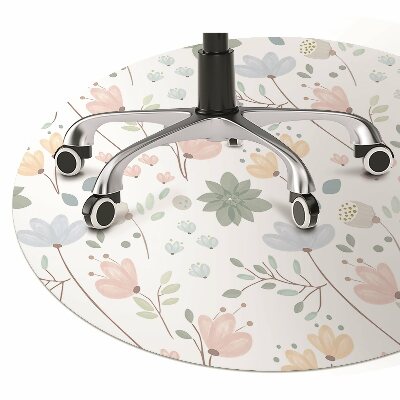 Office chair mat spring flowers