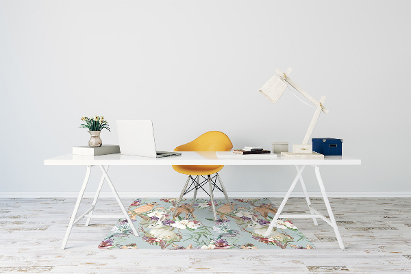 Office chair mat forest animals