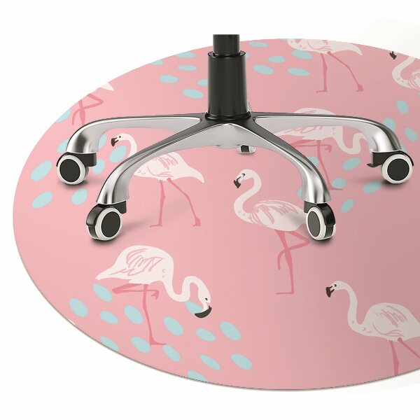Office chair mat Flamingos