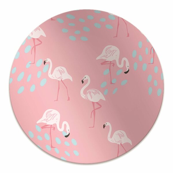 Office chair mat Flamingos