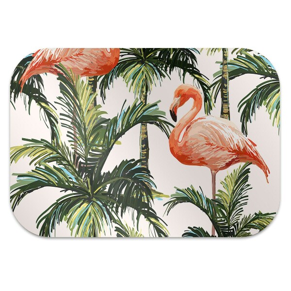 Office chair mat Flamingos