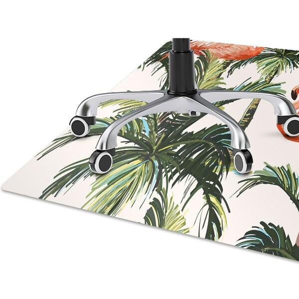 Office chair mat Flamingos