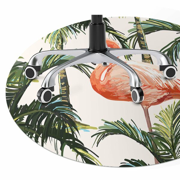 Office chair mat Flamingos