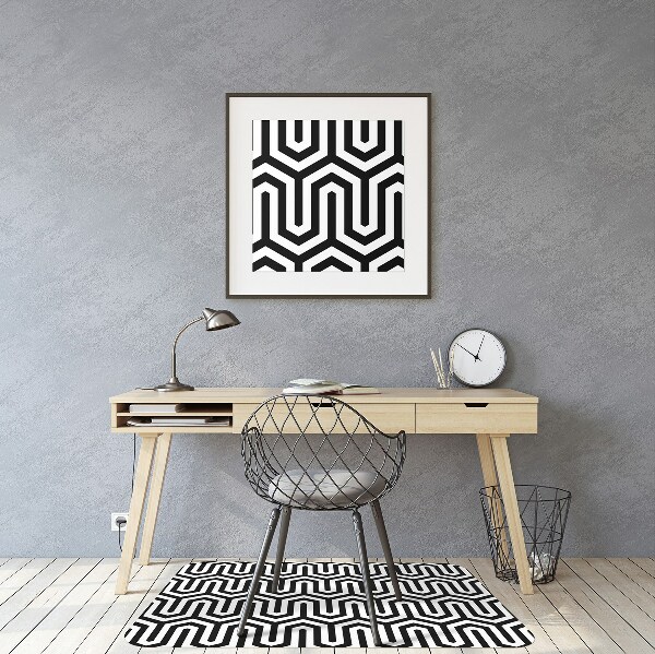 Office chair mat geometric pattern