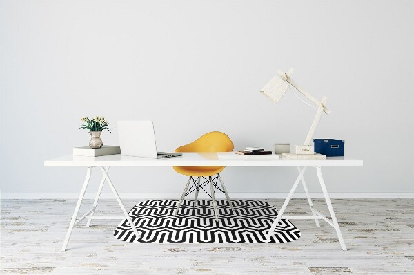 Office chair mat geometric pattern