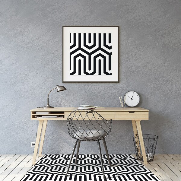 Office chair mat geometric pattern