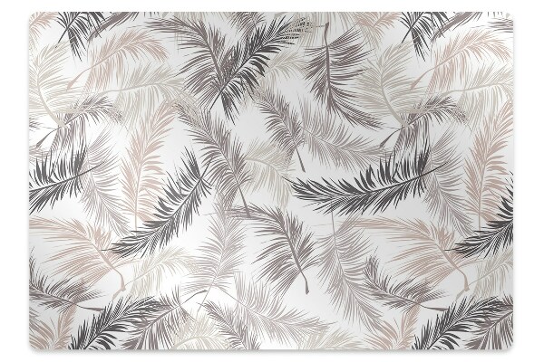 Office chair floor protector palm leaves