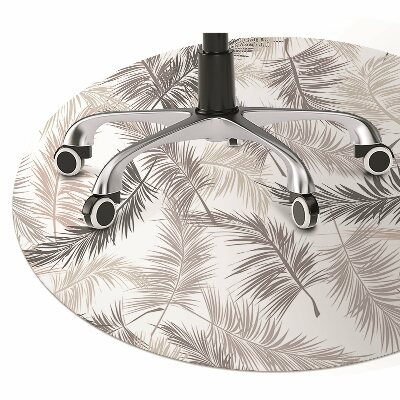 Office chair floor protector palm leaves