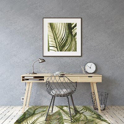 Office chair mat monstera