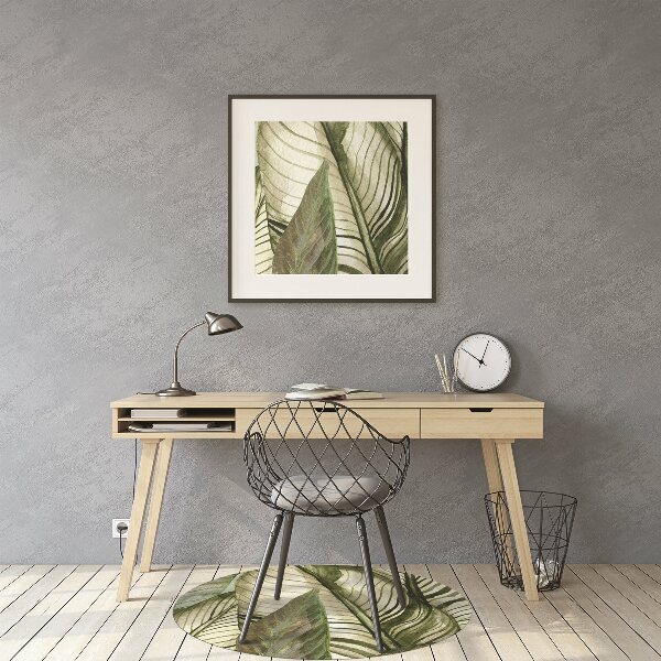 Office chair mat monstera