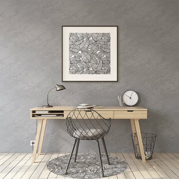 Office chair mat tropical pattern