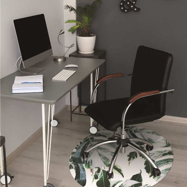 Computer chair mat palm leaves
