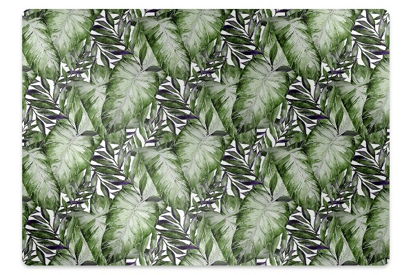 Desk chair mat leaf Monstera