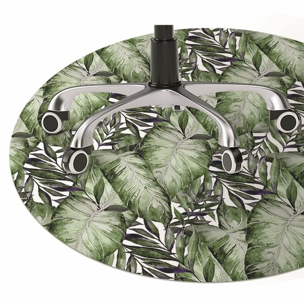 Desk chair mat leaf Monstera