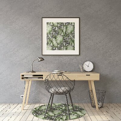 Desk chair mat leaf Monstera