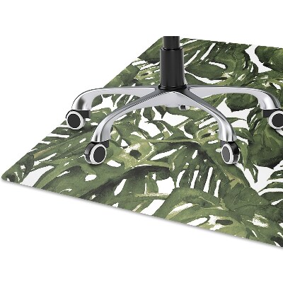 Desk chair mat leaf Monstera