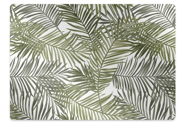 Office chair mat exotic leaves