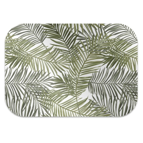 Office chair mat exotic leaves