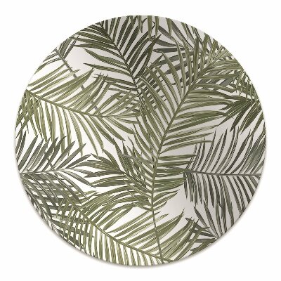 Office chair mat exotic leaves