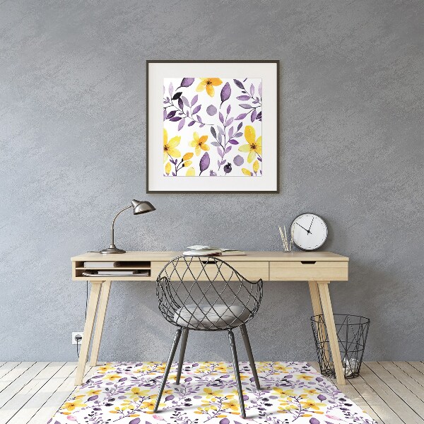 Chair mat abstract flowers