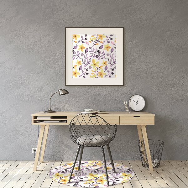 Chair mat abstract flowers