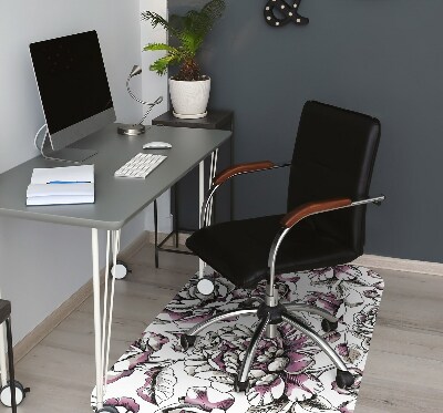 Office chair mat Roses