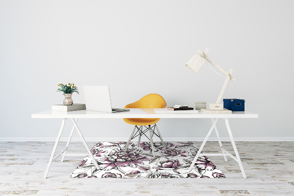 Office chair mat Roses