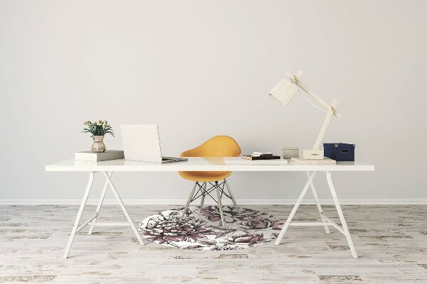 Office chair mat Roses