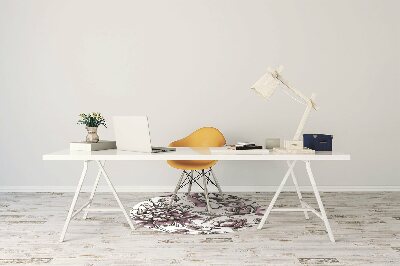 Office chair mat Roses