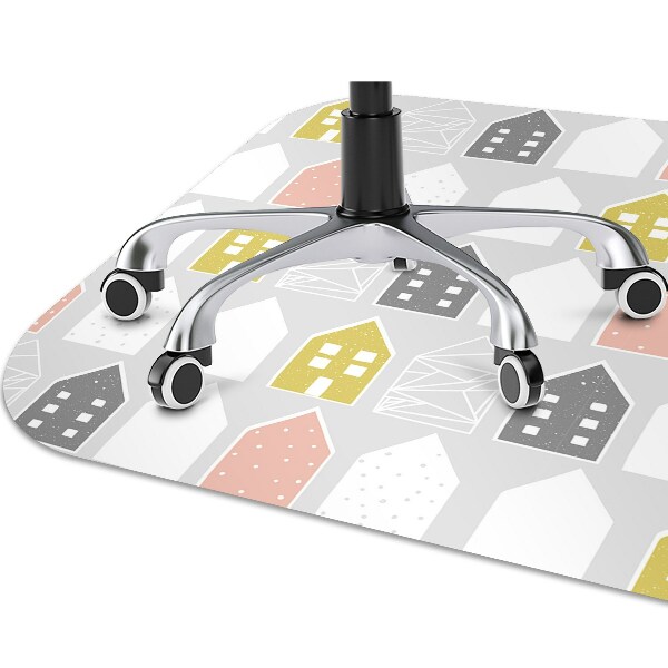 Office chair mat Scandinavian pattern
