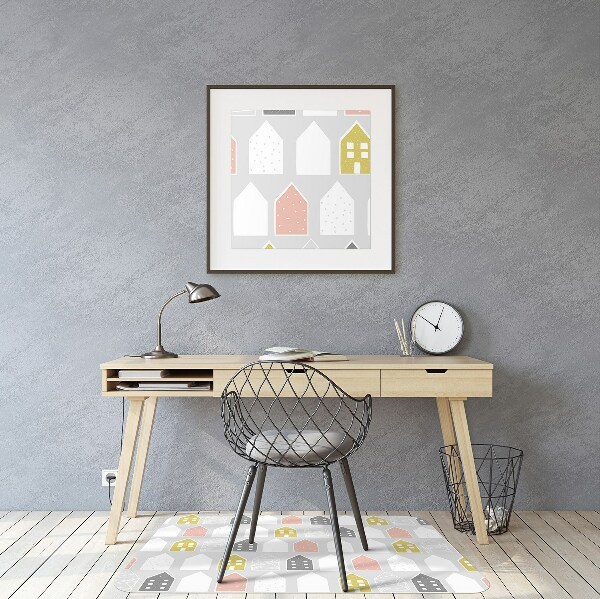 Office chair mat Scandinavian pattern