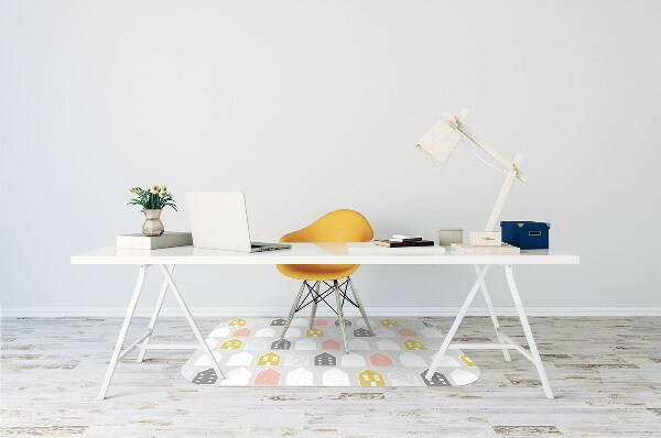 Office chair mat Scandinavian pattern