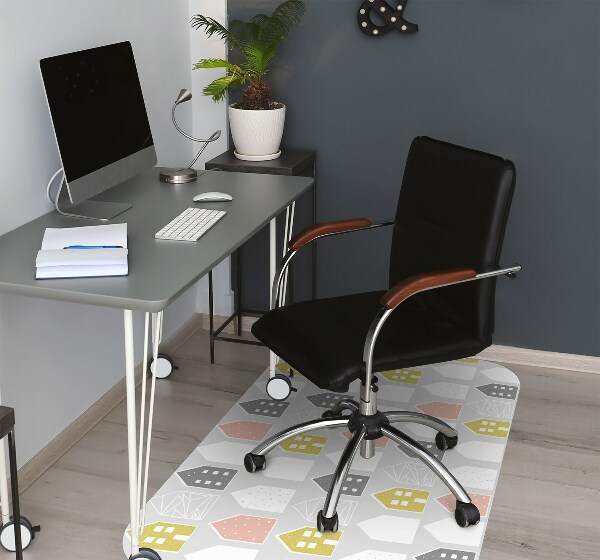 Office chair mat Scandinavian pattern