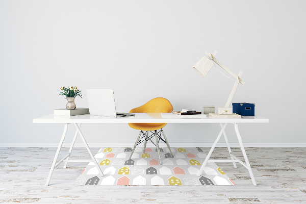 Office chair mat Scandinavian pattern