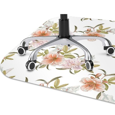 Office chair mat Spring flowers