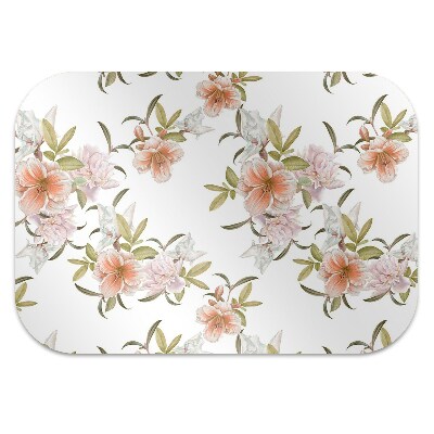 Office chair mat Spring flowers