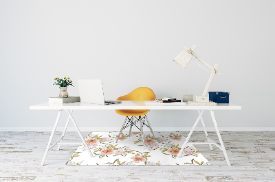 Office chair mat Spring flowers