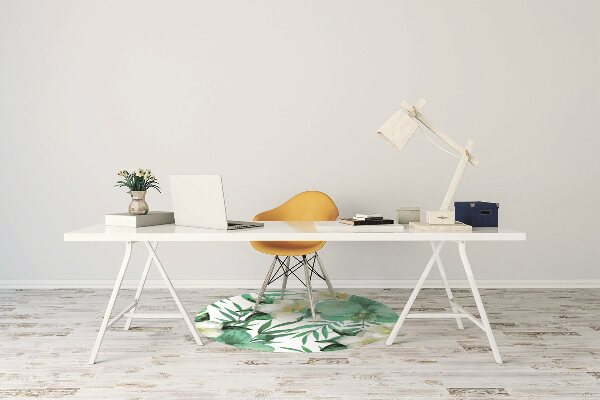 Chair mat floor panels protector pastel flowers