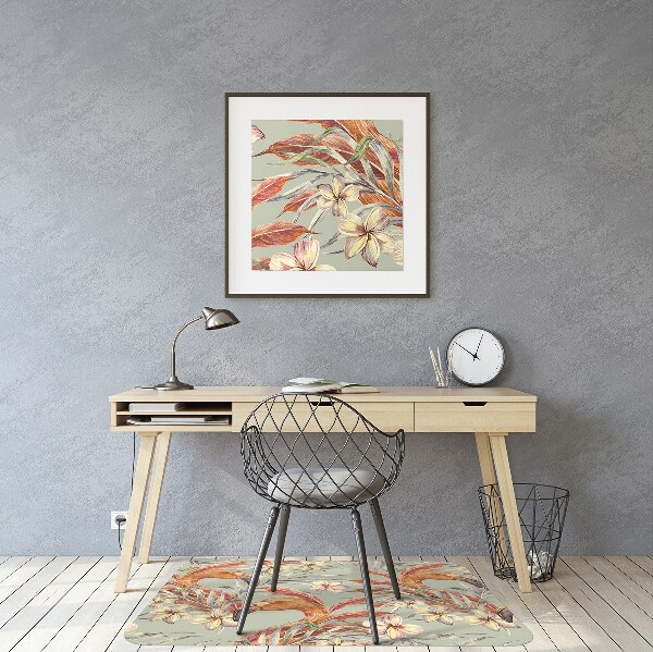 Office chair floor protector picture Flamingos