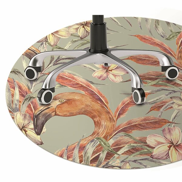Office chair floor protector picture Flamingos