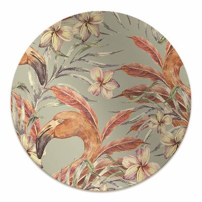 Office chair floor protector picture Flamingos