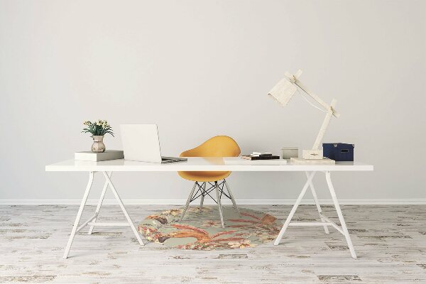 Office chair floor protector picture Flamingos