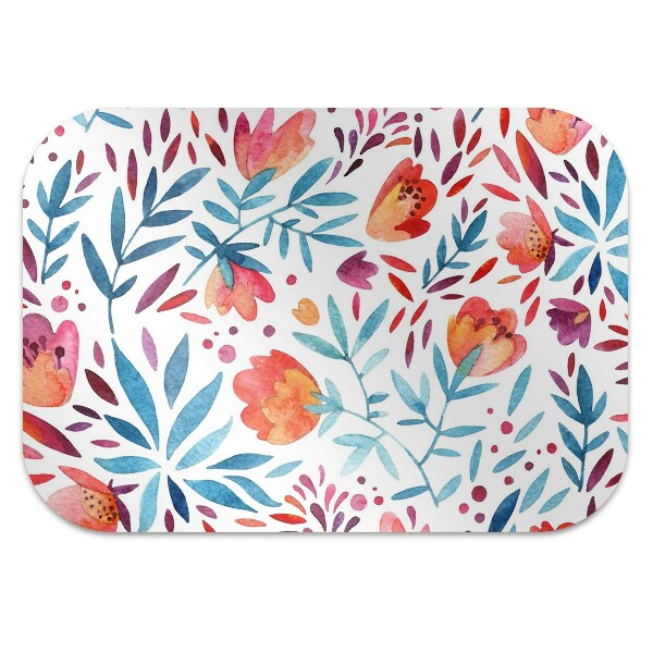 Computer chair mat vintage Poppies