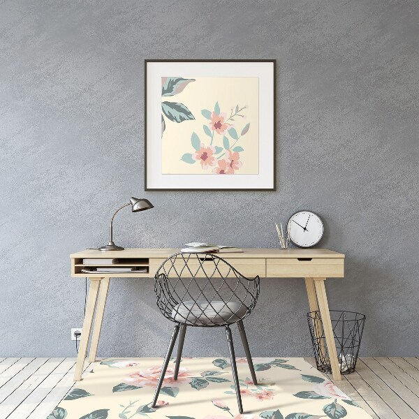 Computer chair mat Vintage Roses