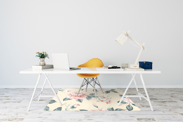 Computer chair mat Vintage Roses