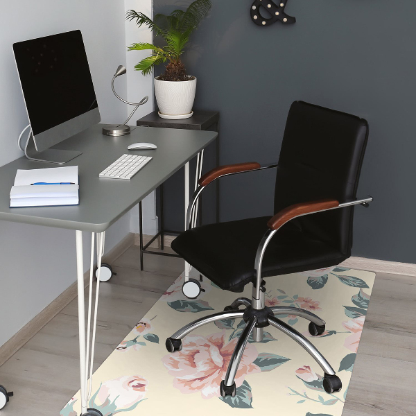Computer chair mat Vintage Roses