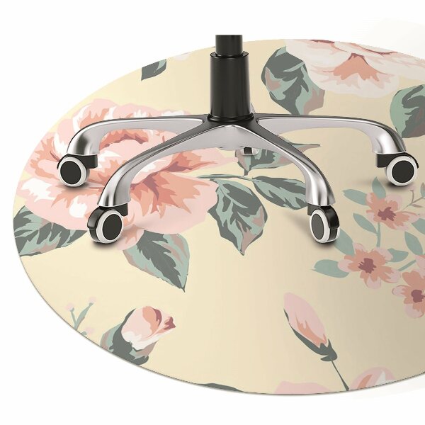 Computer chair mat Vintage Roses
