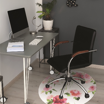 Office chair mat Spring flowers