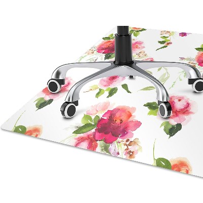 Office chair mat Spring flowers