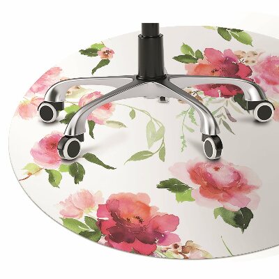 Office chair mat Spring flowers